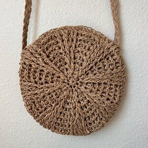 Boho Straw Crossbody Bag Woven Raffia Shoulder Purse Neutral Y2K Beach Summer